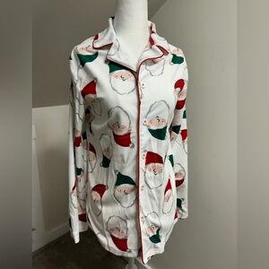 Matching Santa Print Pajama Set: unisex